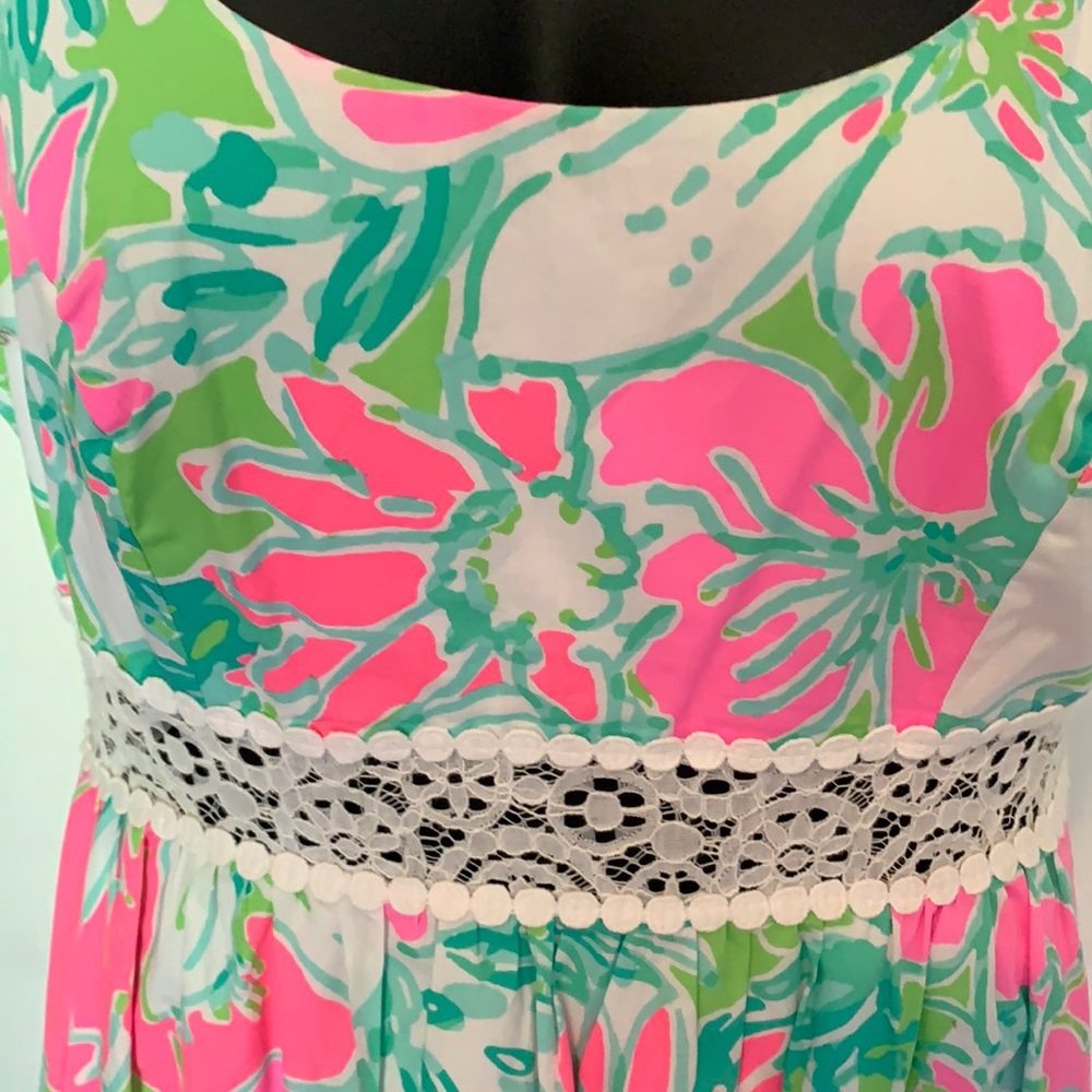 Lilly Pulitzer Peek a Boo Pink & Blue Dress